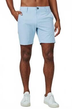 NEW 7DIAMONDS aeroplane slim-fit short in light blue
